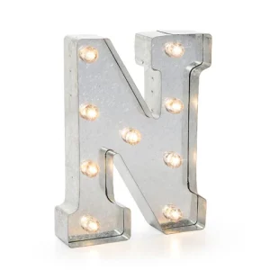 Lettera Luminosa in Metallo a LED "N"