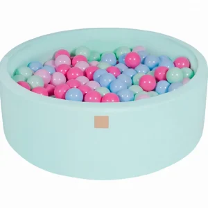 Piscina Menta con Palline babyblue, rosa e menta MeowBaby