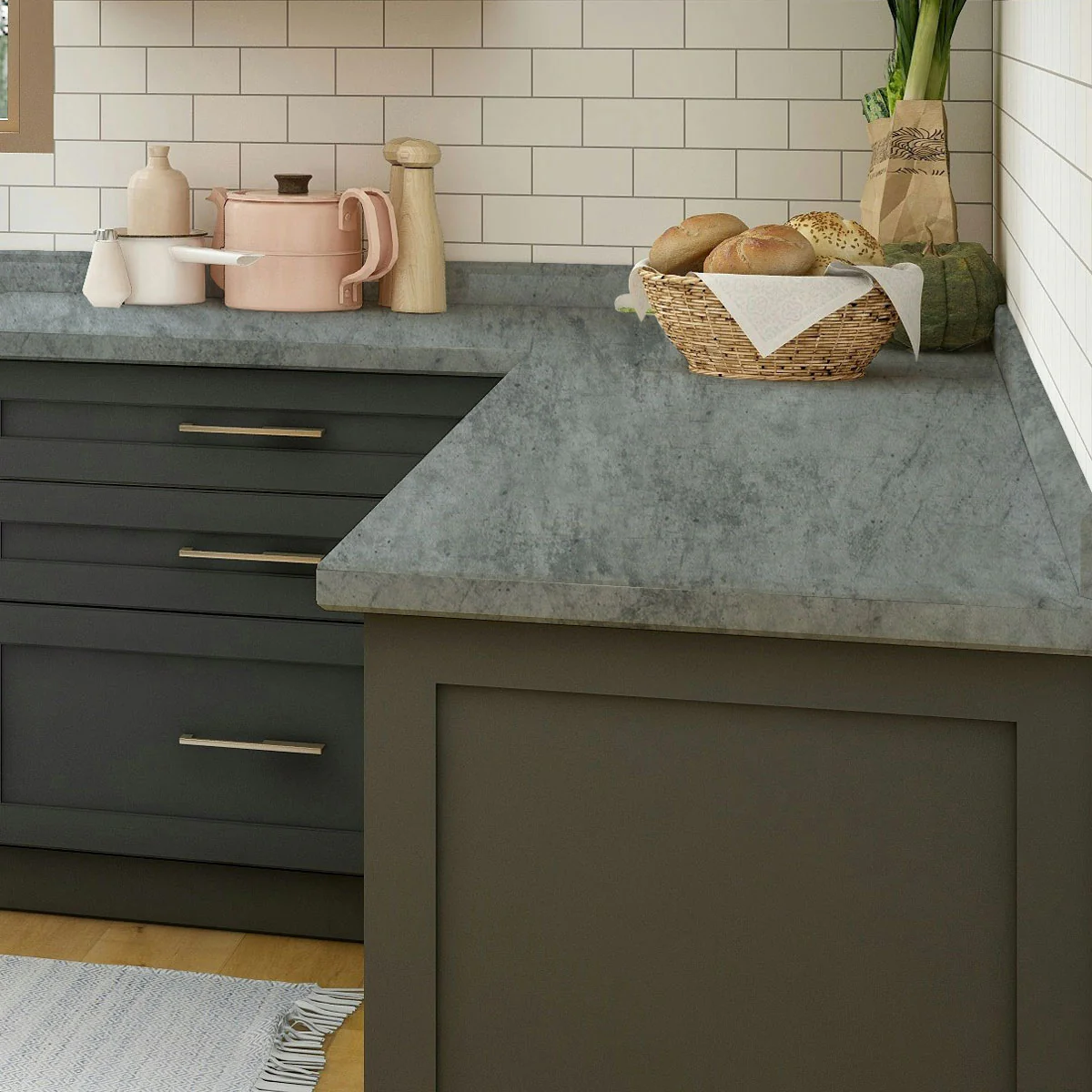 Pellicola Adesiva Top Cucina - Cemento Grigio - immagine 2